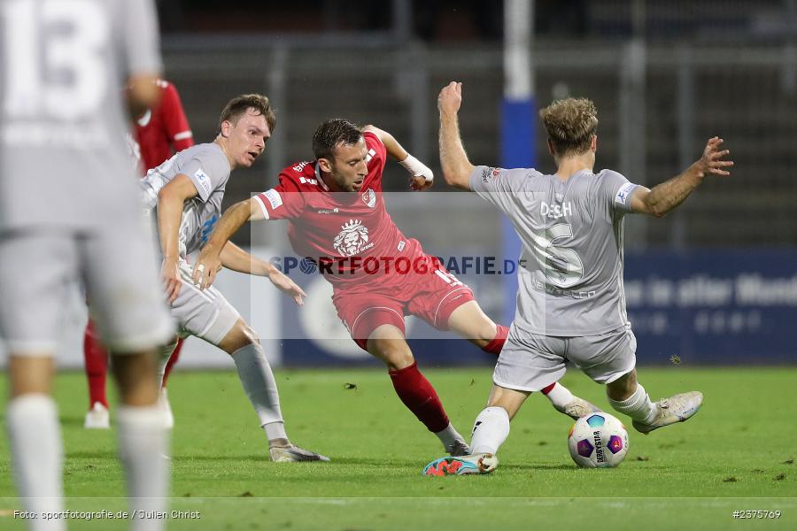 Albano Gashi, Stadion am Schönbusch, Aschaffenburg, 25.08.2023, sport, action, BFV, Fussball, Saison 2023/2024, 6. Spieltag, Regionalliga Bayern, TGM, SVA, Türkgücü München, SV Viktoria Aschaffenburg - Bild-ID: 2375769