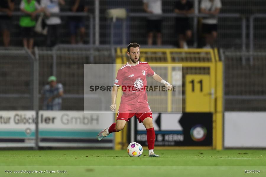 Albano Gashi, Stadion am Schönbusch, Aschaffenburg, 25.08.2023, sport, action, BFV, Fussball, Saison 2023/2024, 6. Spieltag, Regionalliga Bayern, TGM, SVA, Türkgücü München, SV Viktoria Aschaffenburg - Bild-ID: 2375787