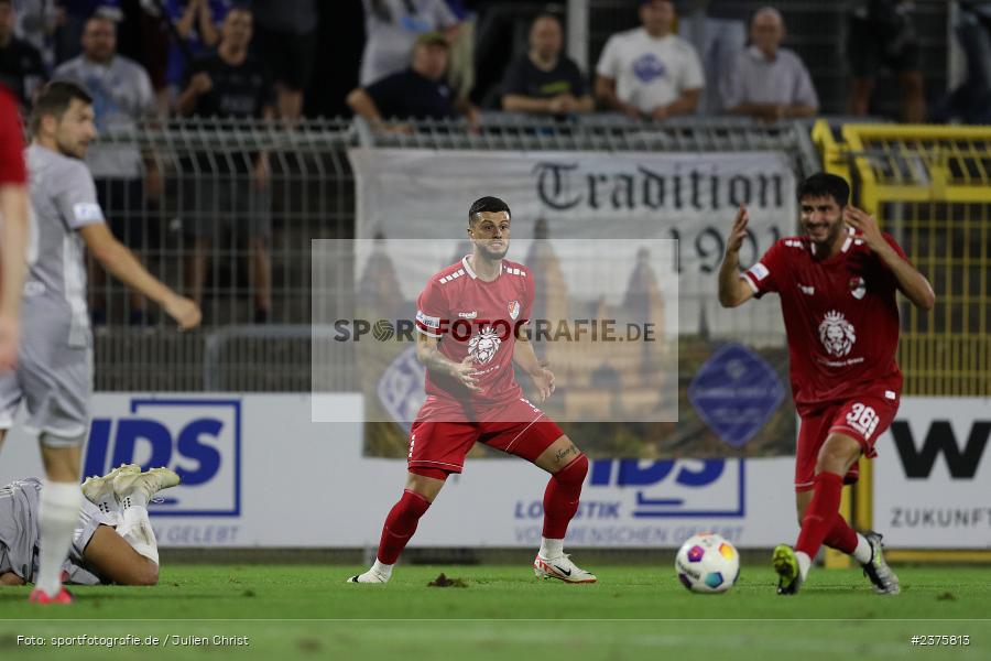 Mario Crnicki, Stadion am Schönbusch, Aschaffenburg, 25.08.2023, sport, action, BFV, Fussball, Saison 2023/2024, 6. Spieltag, Regionalliga Bayern, TGM, SVA, Türkgücü München, SV Viktoria Aschaffenburg - Bild-ID: 2375813
