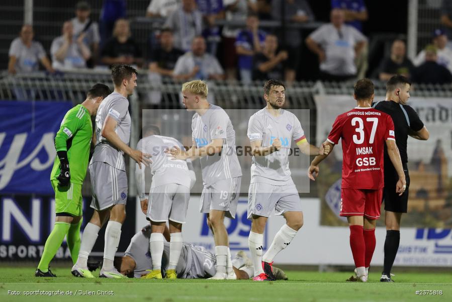 Stadion am Schönbusch, Aschaffenburg, 25.08.2023, sport, action, BFV, Fussball, Saison 2023/2024, 6. Spieltag, Regionalliga Bayern, TGM, SVA, Türkgücü München, SV Viktoria Aschaffenburg - Bild-ID: 2375818