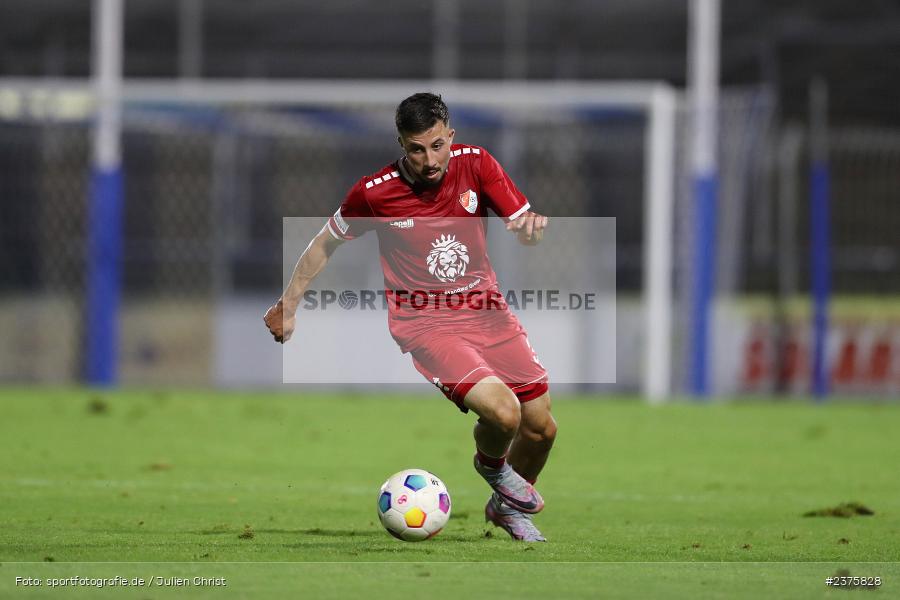 Emre Tunc, Stadion am Schönbusch, Aschaffenburg, 25.08.2023, sport, action, BFV, Fussball, Saison 2023/2024, 6. Spieltag, Regionalliga Bayern, TGM, SVA, Türkgücü München, SV Viktoria Aschaffenburg - Bild-ID: 2375828