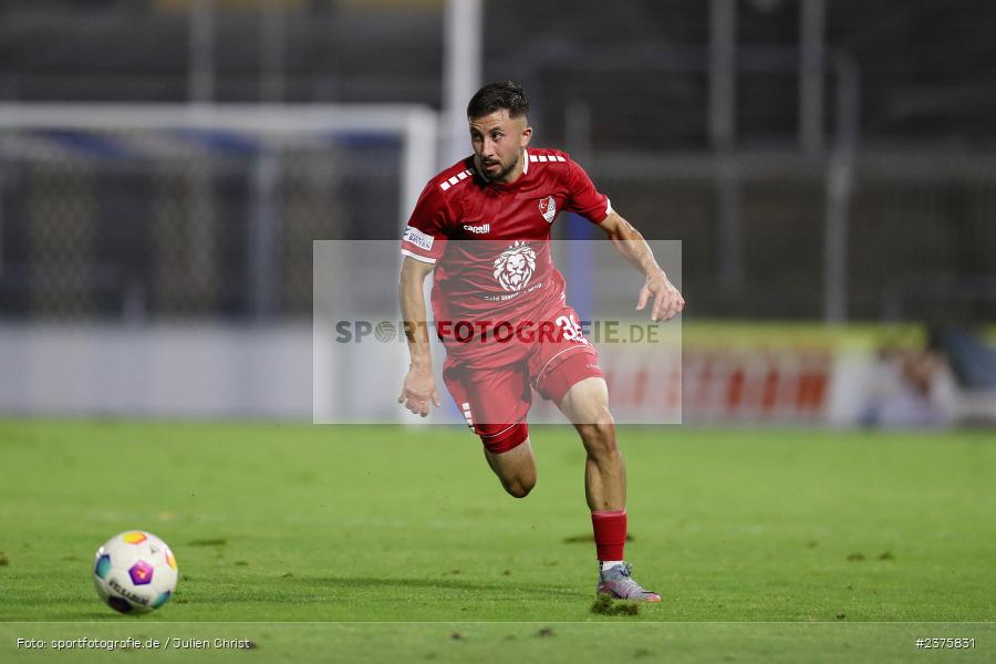 Emre Tunc, Stadion am Schönbusch, Aschaffenburg, 25.08.2023, sport, action, BFV, Fussball, Saison 2023/2024, 6. Spieltag, Regionalliga Bayern, TGM, SVA, Türkgücü München, SV Viktoria Aschaffenburg - Bild-ID: 2375831