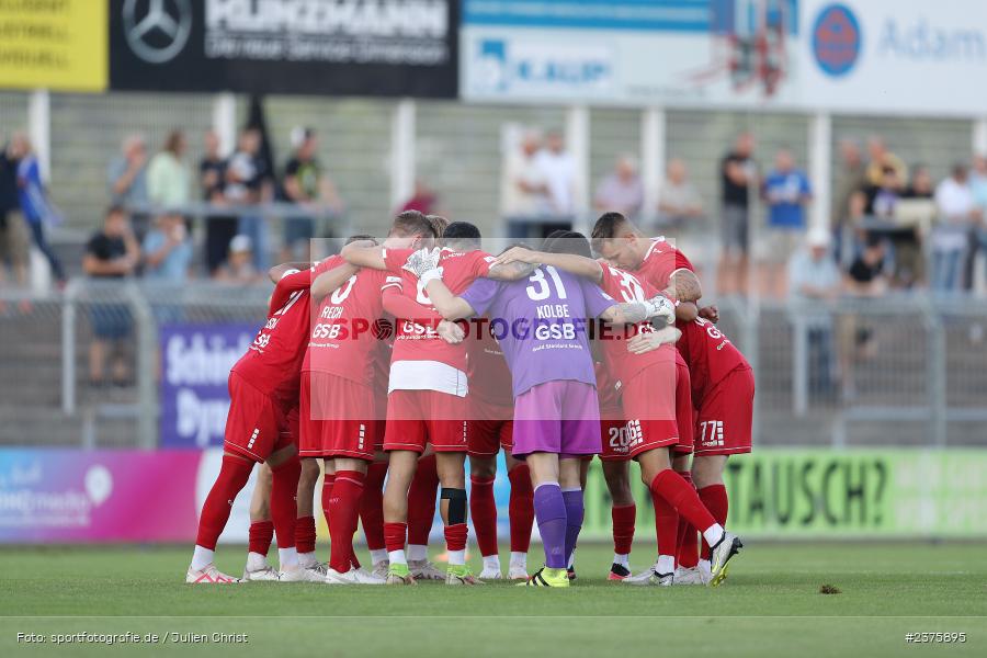 Mannschaftskreis, Stadion am Schönbusch, Aschaffenburg, 25.08.2023, sport, action, BFV, Fussball, Saison 2023/2024, 6. Spieltag, Regionalliga Bayern, TGM, SVA, Türkgücü München, SV Viktoria Aschaffenburg - Bild-ID: 2375895