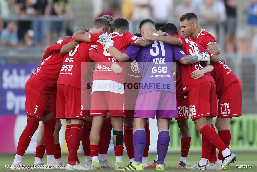 Mannschaftskreis, Stadion am Schönbusch, Aschaffenburg, 25.08.2023, sport, action, BFV, Fussball, Saison 2023/2024, 6. Spieltag, Regionalliga Bayern, TGM, SVA, Türkgücü München, SV Viktoria Aschaffenburg - Bild-ID: 2375896