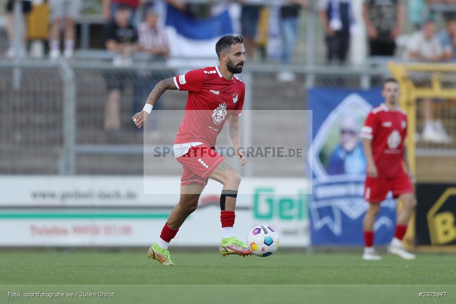Kevin Hingerl, Stadion am Schönbusch, Aschaffenburg, 25.08.2023, sport, action, BFV, Fussball, Saison 2023/2024, 6. Spieltag, Regionalliga Bayern, TGM, SVA, Türkgücü München, SV Viktoria Aschaffenburg - Bild-ID: 2375897