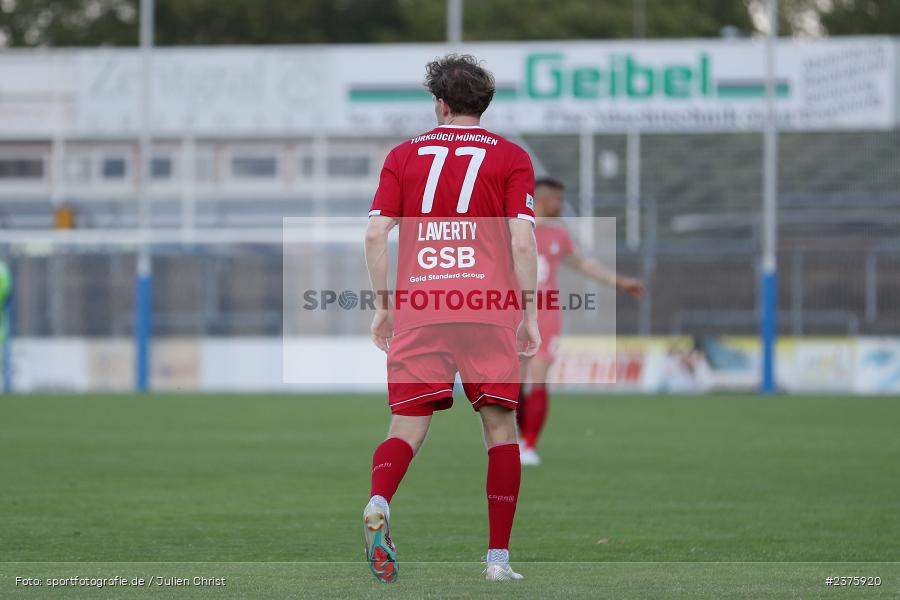 Benedict Laverty, Stadion am Schönbusch, Aschaffenburg, 25.08.2023, sport, action, BFV, Fussball, Saison 2023/2024, 6. Spieltag, Regionalliga Bayern, TGM, SVA, Türkgücü München, SV Viktoria Aschaffenburg - Bild-ID: 2375920