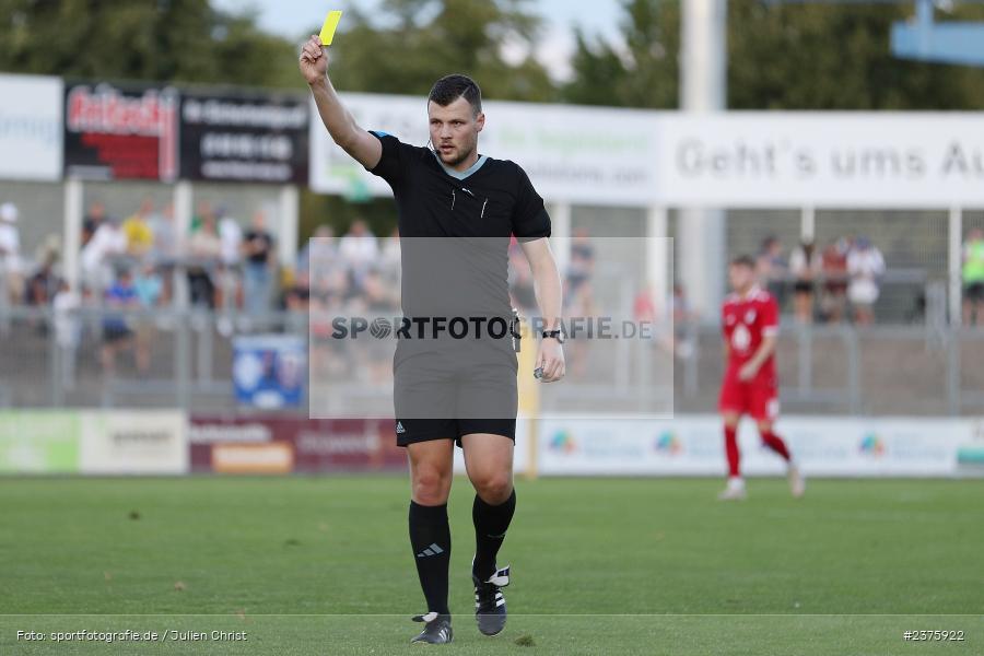 Elias Tiedeken, Stadion am Schönbusch, Aschaffenburg, 25.08.2023, sport, action, BFV, Fussball, Saison 2023/2024, 6. Spieltag, Regionalliga Bayern, TGM, SVA, Türkgücü München, SV Viktoria Aschaffenburg - Bild-ID: 2375922