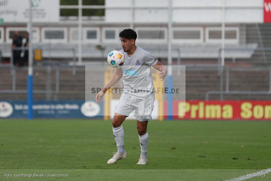 Hamza Boutakhrit, Stadion am Schönbusch, Aschaffenburg, 25.08.2023, sport, action, BFV, Fussball, Saison 2023/2024, 6. Spieltag, Regionalliga Bayern, TGM, SVA, Türkgücü München, SV Viktoria Aschaffenburg - Bild-ID: 2375923