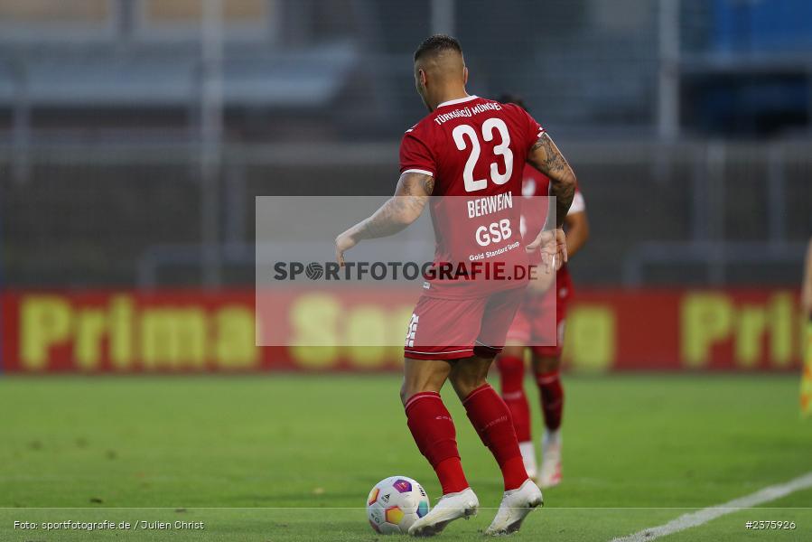 Maximilian Berwein, Stadion am Schönbusch, Aschaffenburg, 25.08.2023, sport, action, BFV, Fussball, Saison 2023/2024, 6. Spieltag, Regionalliga Bayern, TGM, SVA, Türkgücü München, SV Viktoria Aschaffenburg - Bild-ID: 2375926