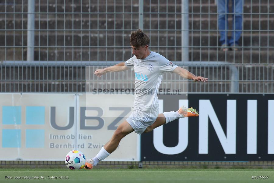 Lars Kleiner, Stadion am Schönbusch, Aschaffenburg, 25.08.2023, sport, action, BFV, Fussball, Saison 2023/2024, 6. Spieltag, Regionalliga Bayern, TGM, SVA, Türkgücü München, SV Viktoria Aschaffenburg - Bild-ID: 2375929