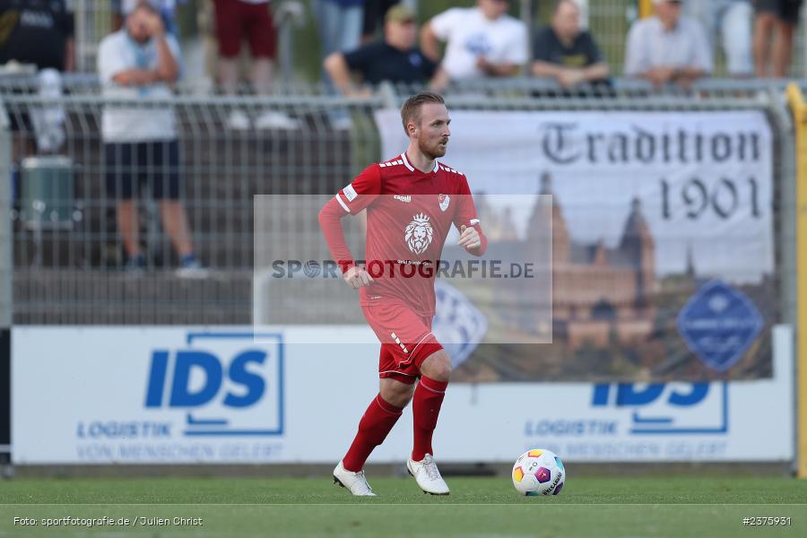 Christoph Rech, Stadion am Schönbusch, Aschaffenburg, 25.08.2023, sport, action, BFV, Fussball, Saison 2023/2024, 6. Spieltag, Regionalliga Bayern, TGM, SVA, Türkgücü München, SV Viktoria Aschaffenburg - Bild-ID: 2375931