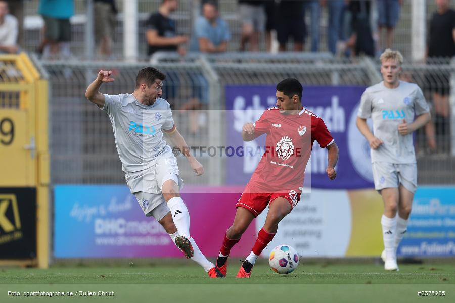 Benjamin Baier, Stadion am Schönbusch, Aschaffenburg, 25.08.2023, sport, action, BFV, Fussball, Saison 2023/2024, 6. Spieltag, Regionalliga Bayern, TGM, SVA, Türkgücü München, SV Viktoria Aschaffenburg - Bild-ID: 2375935
