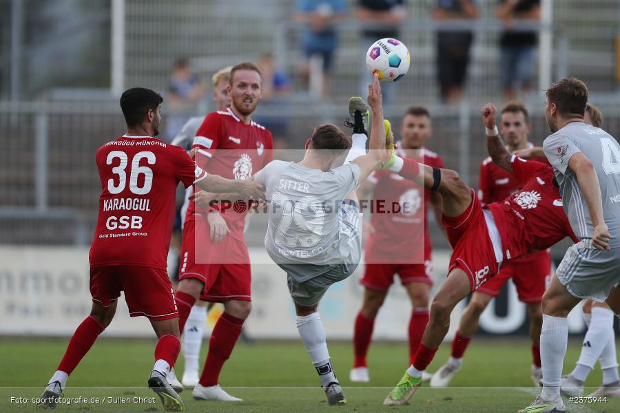 Lucas Sitter, Stadion am Schönbusch, Aschaffenburg, 25.08.2023, sport, action, BFV, Fussball, Saison 2023/2024, 6. Spieltag, Regionalliga Bayern, TGM, SVA, Türkgücü München, SV Viktoria Aschaffenburg - Bild-ID: 2375944