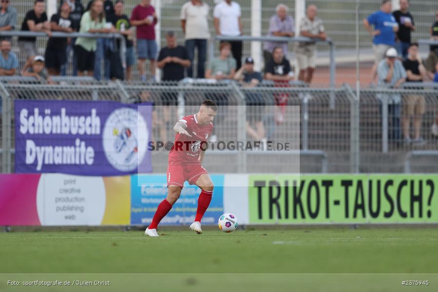 Maximilian Berwein, Stadion am Schönbusch, Aschaffenburg, 25.08.2023, sport, action, BFV, Fussball, Saison 2023/2024, 6. Spieltag, Regionalliga Bayern, TGM, SVA, Türkgücü München, SV Viktoria Aschaffenburg - Bild-ID: 2375945