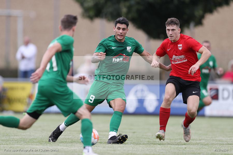 Florent Popaj, Sportgelände, Schwebenried, 27.08.2023, sport, action, BFV, Fussball, Saison 2023/2024, 8. Spieltag, Landesliga Nordwest, HAI, DJK, SV Alemannia Haibach, DJK Schwebenried/Schwemmelsbach - Bild-ID: 2376239