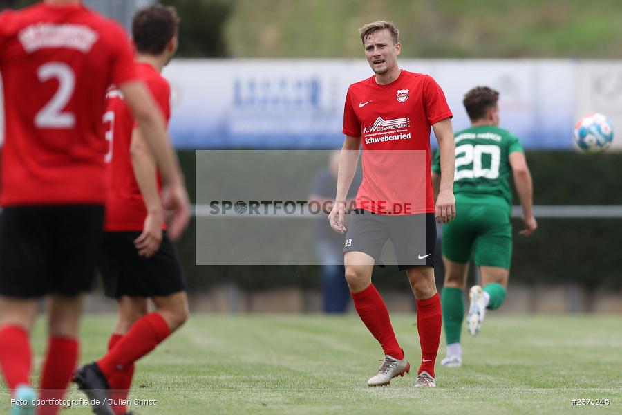 Pascal Stürmer, Sportgelände, Schwebenried, 27.08.2023, sport, action, BFV, Fussball, Saison 2023/2024, 8. Spieltag, Landesliga Nordwest, HAI, DJK, SV Alemannia Haibach, DJK Schwebenried/Schwemmelsbach - Bild-ID: 2376245