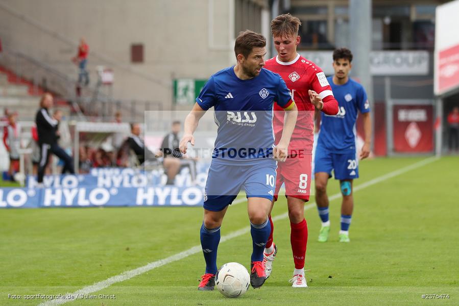 Benjamin Baier, AKON Arena, Würzburg, 29.08.2023, sport, action, BFV, Fussball, Saison 2023/2024, 7. Spieltag, Regionalliga Bayern, SVA, FWK, SV Viktoria Aschaffenburg, FC Würzburger Kickers - Bild-ID: 2376474