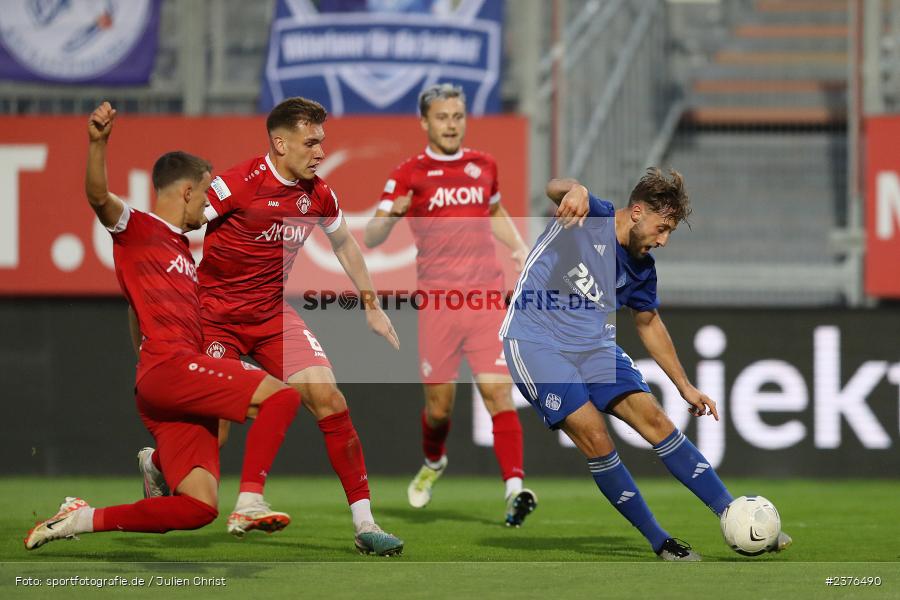 Lucas Sitter, AKON Arena, Würzburg, 29.08.2023, sport, action, BFV, Fussball, Saison 2023/2024, 7. Spieltag, Regionalliga Bayern, SVA, FWK, SV Viktoria Aschaffenburg, FC Würzburger Kickers - Bild-ID: 2376490