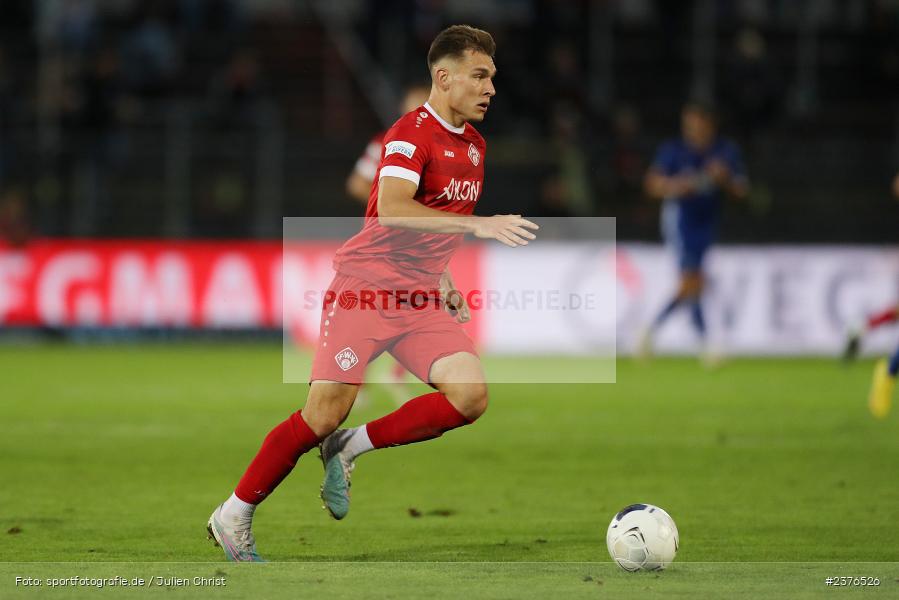 Marius Wegmann, AKON Arena, Würzburg, 29.08.2023, sport, action, BFV, Fussball, Saison 2023/2024, 7. Spieltag, Regionalliga Bayern, SVA, FWK, SV Viktoria Aschaffenburg, FC Würzburger Kickers - Bild-ID: 2376526