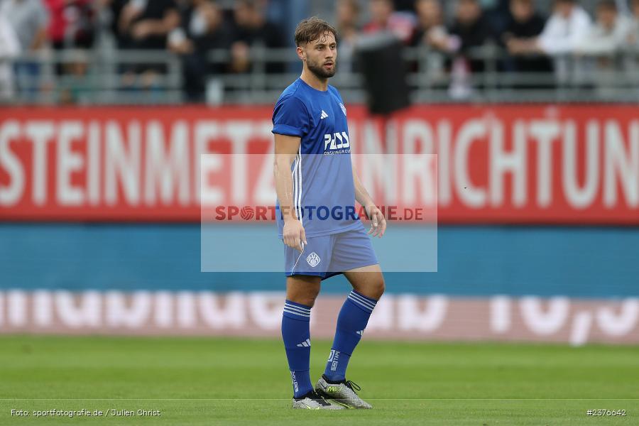 Lucas Sitter, AKON Arena, Würzburg, 29.08.2023, sport, action, BFV, Fussball, Saison 2023/2024, 7. Spieltag, Regionalliga Bayern, SVA, FWK, SV Viktoria Aschaffenburg, FC Würzburger Kickers - Bild-ID: 2376642