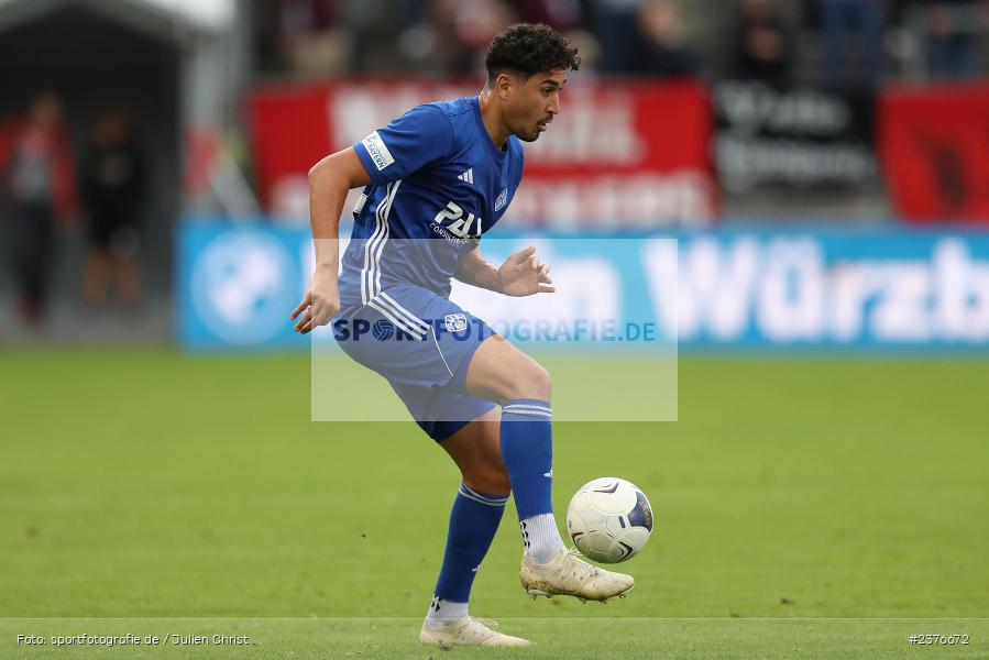 Hamza Boutakhrit, AKON Arena, Würzburg, 29.08.2023, sport, action, BFV, Fussball, Saison 2023/2024, 7. Spieltag, Regionalliga Bayern, SVA, FWK, SV Viktoria Aschaffenburg, FC Würzburger Kickers - Bild-ID: 2376672