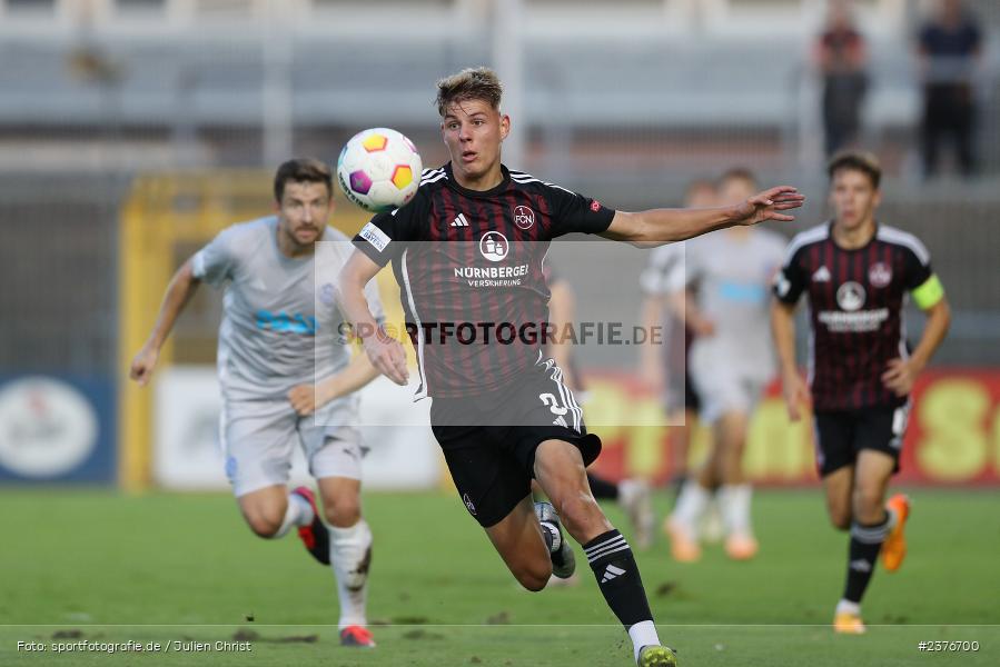 Julian Kania, Stadion am Schönbusch, Aschaffenburg, 01.09.2023, sport, action, BFV, Fussball, Saison 2023/2024, 8. Spieltag, Regionalliga Bayern, FCN, SVA, 1. FC Nürnberg II, SV Viktoria Aschaffenburg - Bild-ID: 2376700