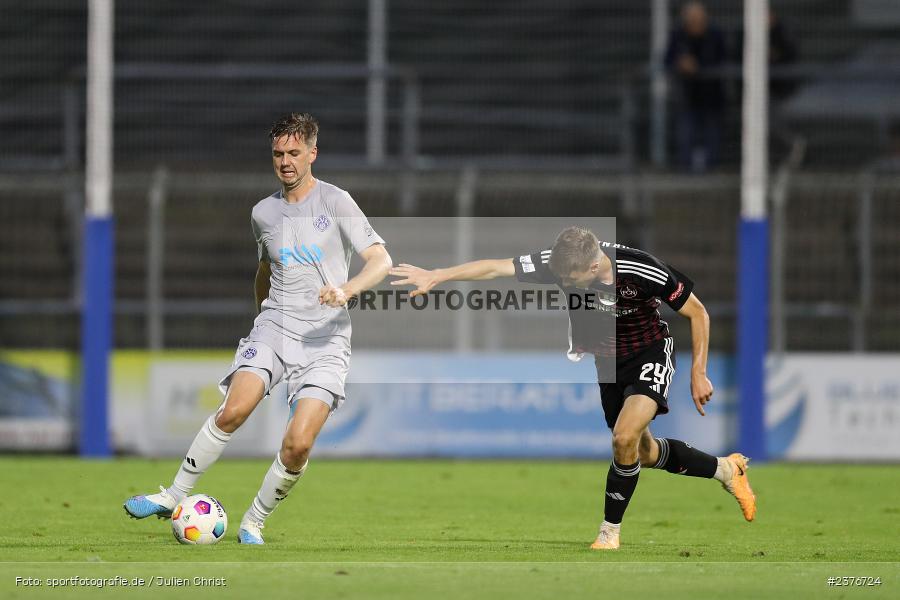 Luca Dähn, Stadion am Schönbusch, Aschaffenburg, 01.09.2023, sport, action, BFV, Fussball, Saison 2023/2024, 8. Spieltag, Regionalliga Bayern, FCN, SVA, 1. FC Nürnberg II, SV Viktoria Aschaffenburg - Bild-ID: 2376724