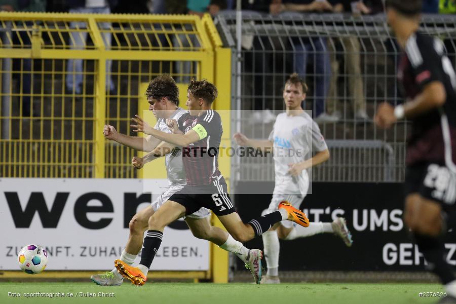 Florian Pieper, Stadion am Schönbusch, Aschaffenburg, 01.09.2023, sport, action, BFV, Fussball, Saison 2023/2024, 8. Spieltag, Regionalliga Bayern, FCN, SVA, 1. FC Nürnberg II, SV Viktoria Aschaffenburg - Bild-ID: 2376826