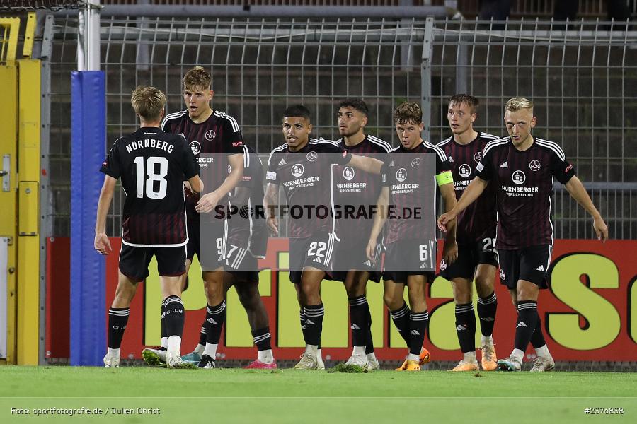 Stadion am Schönbusch, Aschaffenburg, 01.09.2023, sport, action, BFV, Fussball, Saison 2023/2024, 8. Spieltag, Regionalliga Bayern, FCN, SVA, 1. FC Nürnberg II, SV Viktoria Aschaffenburg - Bild-ID: 2376838 Stadion am Schönbusch, Aschaffenburg, 01.09.2023, sport, action, BFV, Fussball, Saison 2023/2024, 8. Spieltag, Regionalliga Bayern, FCN, SVA, 1. FC Nürnberg II, SV Viktoria Aschaffenburg - Bild-ID: 2376838