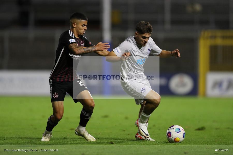 Ruben Miguel Conceicao Fernandes, Stadion am Schönbusch, Aschaffenburg, 01.09.2023, sport, action, BFV, Fussball, Saison 2023/2024, 8. Spieltag, Regionalliga Bayern, FCN, SVA, 1. FC Nürnberg II, SV Viktoria Aschaffenburg - Bild-ID: 2376911