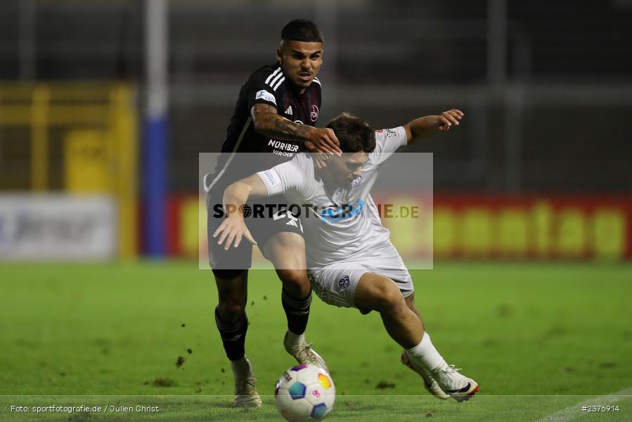 Ruben Miguel Conceicao Fernandes, Stadion am Schönbusch, Aschaffenburg, 01.09.2023, sport, action, BFV, Fussball, Saison 2023/2024, 8. Spieltag, Regionalliga Bayern, FCN, SVA, 1. FC Nürnberg II, SV Viktoria Aschaffenburg - Bild-ID: 2376914