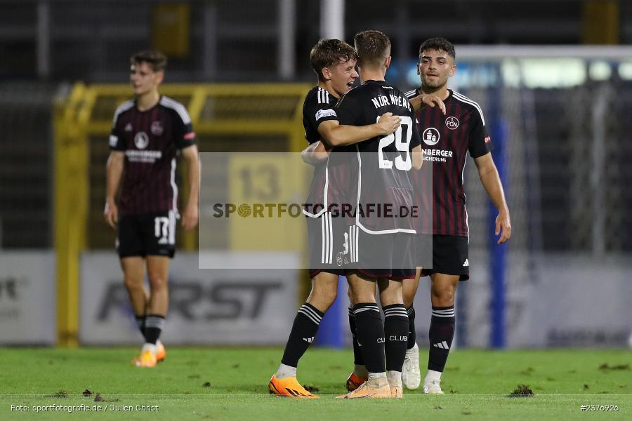 Niklas Jahn, Stadion am Schönbusch, Aschaffenburg, 01.09.2023, sport, action, BFV, Fussball, Saison 2023/2024, 8. Spieltag, Regionalliga Bayern, FCN, SVA, 1. FC Nürnberg II, SV Viktoria Aschaffenburg - Bild-ID: 2376926