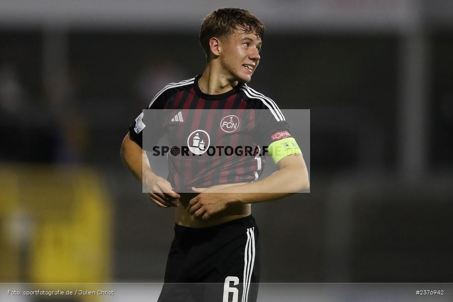 Niklas Jahn, Stadion am Schönbusch, Aschaffenburg, 01.09.2023, sport, action, BFV, Fussball, Saison 2023/2024, 8. Spieltag, Regionalliga Bayern, FCN, SVA, 1. FC Nürnberg II, SV Viktoria Aschaffenburg - Bild-ID: 2376942
