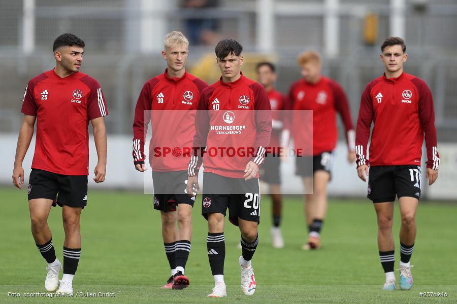 Pascal Fuchs, Stadion am Schönbusch, Aschaffenburg, 01.09.2023, sport, action, BFV, Fussball, Saison 2023/2024, 8. Spieltag, Regionalliga Bayern, FCN, SVA, 1. FC Nürnberg II, SV Viktoria Aschaffenburg - Bild-ID: 2376946