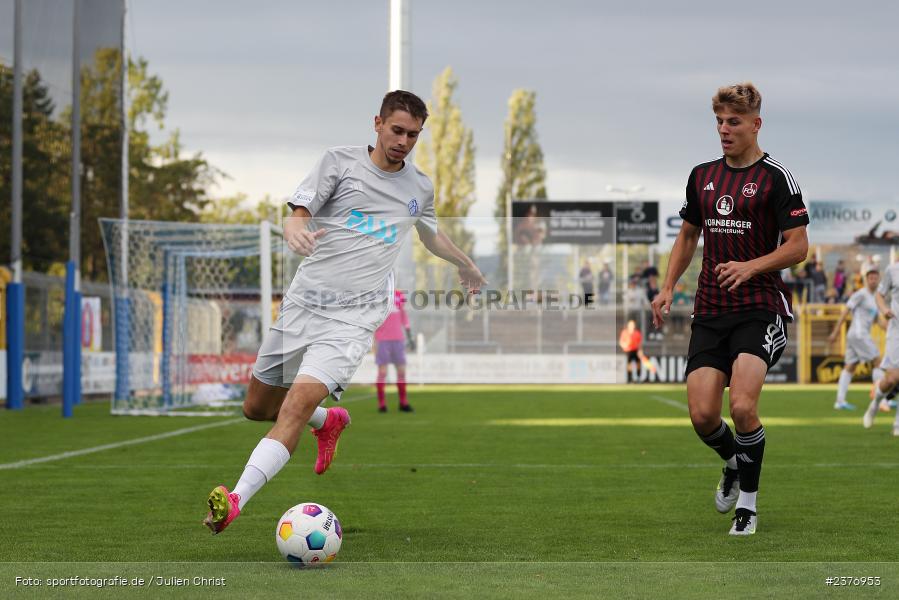 Veit Klement, Stadion am Schönbusch, Aschaffenburg, 01.09.2023, sport, action, BFV, Fussball, Saison 2023/2024, 8. Spieltag, Regionalliga Bayern, FCN, SVA, 1. FC Nürnberg II, SV Viktoria Aschaffenburg - Bild-ID: 2376953 Veit Klement, Stadion am Schönbusch, Aschaffenburg, 01.09.2023, sport, action, BFV, Fussball, Saison 2023/2024, 8. Spieltag, Regionalliga Bayern, FCN, SVA, 1. FC Nürnberg II, SV Viktoria Aschaffenburg - Bild-ID: 2376953