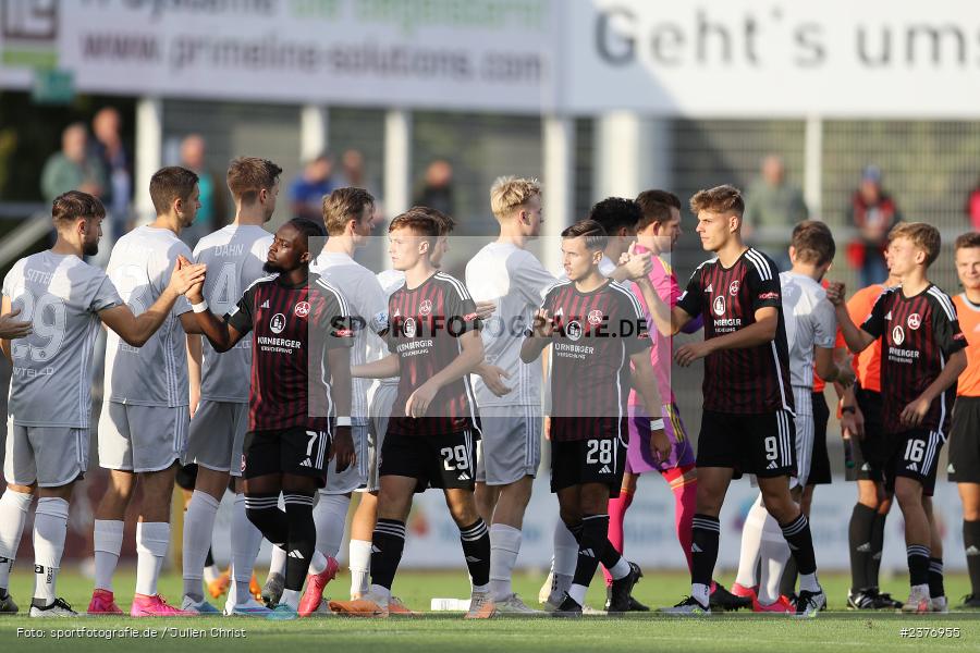 Stadion am Schönbusch, Aschaffenburg, 01.09.2023, sport, action, BFV, Fussball, Saison 2023/2024, 8. Spieltag, Regionalliga Bayern, FCN, SVA, 1. FC Nürnberg II, SV Viktoria Aschaffenburg - Bild-ID: 2376955 Stadion am Schönbusch, Aschaffenburg, 01.09.2023, sport, action, BFV, Fussball, Saison 2023/2024, 8. Spieltag, Regionalliga Bayern, FCN, SVA, 1. FC Nürnberg II, SV Viktoria Aschaffenburg - Bild-ID: 2376955