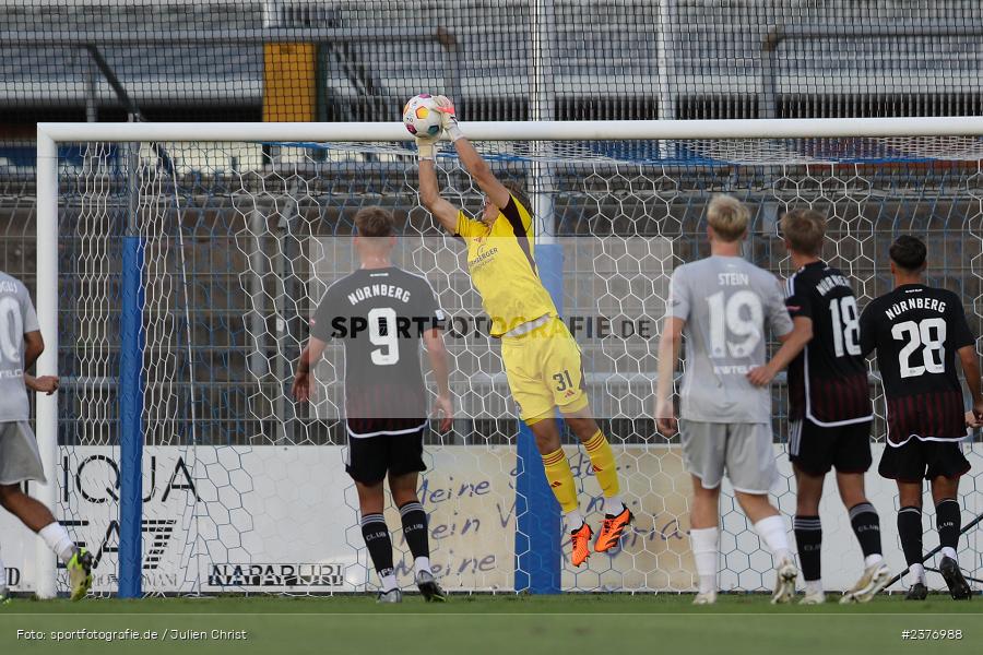 Jan Reichert, Stadion am Schönbusch, Aschaffenburg, 01.09.2023, sport, action, BFV, Fussball, Saison 2023/2024, 8. Spieltag, Regionalliga Bayern, FCN, SVA, 1. FC Nürnberg II, SV Viktoria Aschaffenburg - Bild-ID: 2376988