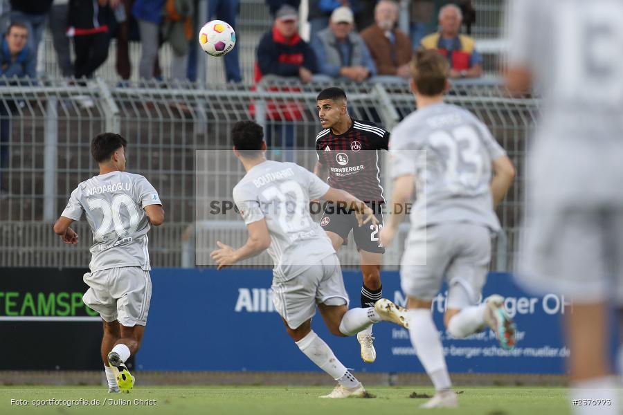 Seyhan Yigit, Stadion am Schönbusch, Aschaffenburg, 01.09.2023, sport, action, BFV, Fussball, Saison 2023/2024, 8. Spieltag, Regionalliga Bayern, FCN, SVA, 1. FC Nürnberg II, SV Viktoria Aschaffenburg - Bild-ID: 2376993