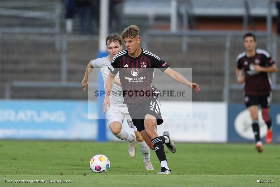 Julian Kania, Stadion am Schönbusch, Aschaffenburg, 01.09.2023, sport, action, BFV, Fussball, Saison 2023/2024, 8. Spieltag, Regionalliga Bayern, FCN, SVA, 1. FC Nürnberg II, SV Viktoria Aschaffenburg - Bild-ID: 2377000 Julian Kania, Stadion am Schönbusch, Aschaffenburg, 01.09.2023, sport, action, BFV, Fussball, Saison 2023/2024, 8. Spieltag, Regionalliga Bayern, FCN, SVA, 1. FC Nürnberg II, SV Viktoria Aschaffenburg - Bild-ID: 2377000