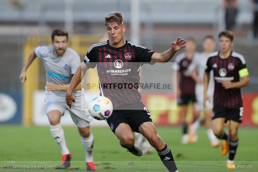 Julian Kania, Stadion am Schönbusch, Aschaffenburg, 01.09.2023, sport, action, BFV, Fussball, Saison 2023/2024, 8. Spieltag, Regionalliga Bayern, FCN, SVA, 1. FC Nürnberg II, SV Viktoria Aschaffenburg - Bild-ID: 2377015