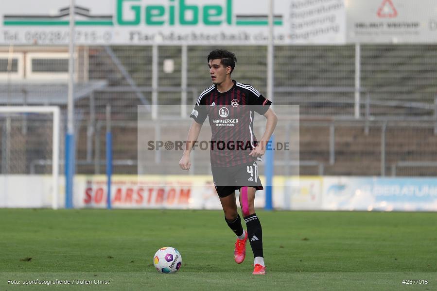 Nikola Komljenovic, Stadion am Schönbusch, Aschaffenburg, 01.09.2023, sport, action, BFV, Fussball, Saison 2023/2024, 8. Spieltag, Regionalliga Bayern, FCN, SVA, 1. FC Nürnberg II, SV Viktoria Aschaffenburg - Bild-ID: 2377018