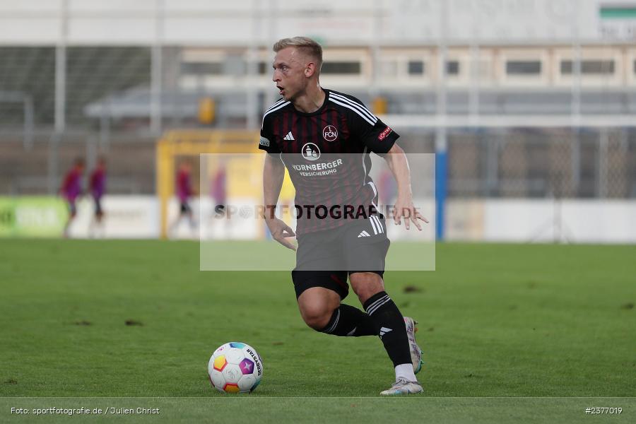 Benedikt Kirsch, Stadion am Schönbusch, Aschaffenburg, 01.09.2023, sport, action, BFV, Fussball, Saison 2023/2024, 8. Spieltag, Regionalliga Bayern, FCN, SVA, 1. FC Nürnberg II, SV Viktoria Aschaffenburg - Bild-ID: 2377019