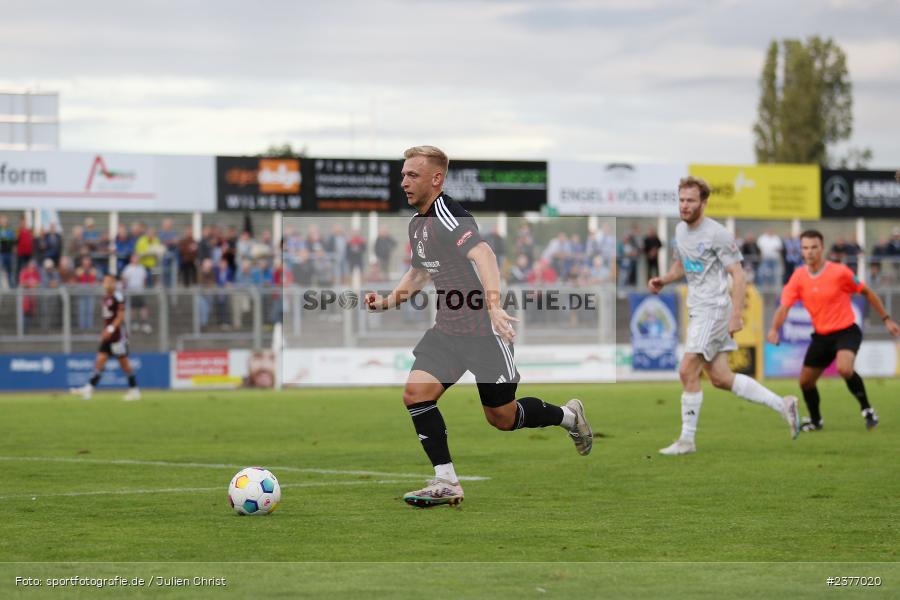 Benedikt Kirsch, Stadion am Schönbusch, Aschaffenburg, 01.09.2023, sport, action, BFV, Fussball, Saison 2023/2024, 8. Spieltag, Regionalliga Bayern, FCN, SVA, 1. FC Nürnberg II, SV Viktoria Aschaffenburg - Bild-ID: 2377020