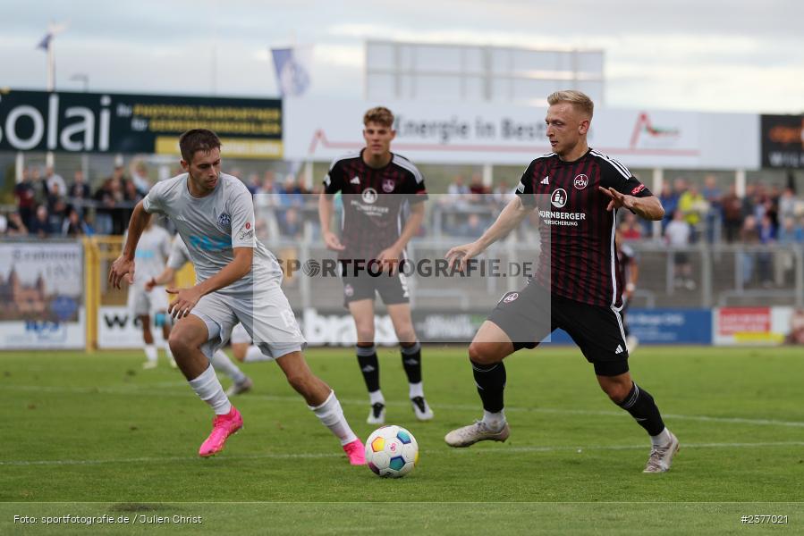 Benedikt Kirsch, Stadion am Schönbusch, Aschaffenburg, 01.09.2023, sport, action, BFV, Fussball, Saison 2023/2024, 8. Spieltag, Regionalliga Bayern, FCN, SVA, 1. FC Nürnberg II, SV Viktoria Aschaffenburg - Bild-ID: 2377021