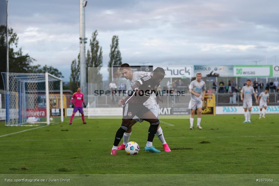 Pedro Narciso Muteba, Stadion am Schönbusch, Aschaffenburg, 01.09.2023, sport, action, BFV, Fussball, Saison 2023/2024, 8. Spieltag, Regionalliga Bayern, FCN, SVA, 1. FC Nürnberg II, SV Viktoria Aschaffenburg - Bild-ID: 2377036 Pedro Narciso Muteba, Stadion am Schönbusch, Aschaffenburg, 01.09.2023, sport, action, BFV, Fussball, Saison 2023/2024, 8. Spieltag, Regionalliga Bayern, FCN, SVA, 1. FC Nürnberg II, SV Viktoria Aschaffenburg - Bild-ID: 2377036