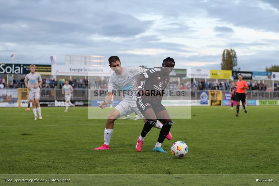 Pedro Narciso Muteba, Stadion am Schönbusch, Aschaffenburg, 01.09.2023, sport, action, BFV, Fussball, Saison 2023/2024, 8. Spieltag, Regionalliga Bayern, FCN, SVA, 1. FC Nürnberg II, SV Viktoria Aschaffenburg - Bild-ID: 2377040 Pedro Narciso Muteba, Stadion am Schönbusch, Aschaffenburg, 01.09.2023, sport, action, BFV, Fussball, Saison 2023/2024, 8. Spieltag, Regionalliga Bayern, FCN, SVA, 1. FC Nürnberg II, SV Viktoria Aschaffenburg - Bild-ID: 2377040
