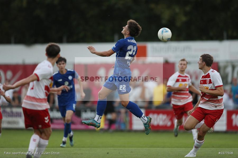 Fabio Hock, Sepp-Endres-Sportanlage, Würzburg, 06.09.2023, sport, action, bfv, Fussball, Saison 2023/2024, Bayernliga Nord, 10. Spieltag, SSV, WFV, SSV Jahn Regensburg II (U21), Würzburger FV 04 - Bild-ID: 2377508