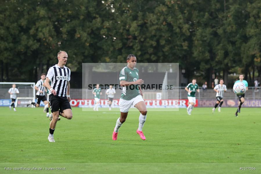 Dominik Ngatie, Willy-Sachs-Stadion, Schweinfurt, 08.09.2023, sport, action, bfv, Fussball, Saison 2023/2024, 9. Spieltag, Regionalliga Bayern, SVW, FCS, SV Wacker Burghausen, 1. FC Schweinfurt 1905 - Bild-ID: 2377556 Dominik Ngatie, Willy-Sachs-Stadion, Schweinfurt, 08.09.2023, sport, action, bfv, Fussball, Saison 2023/2024, 9. Spieltag, Regionalliga Bayern, SVW, FCS, SV Wacker Burghausen, 1. FC Schweinfurt 1905 - Bild-ID: 2377556