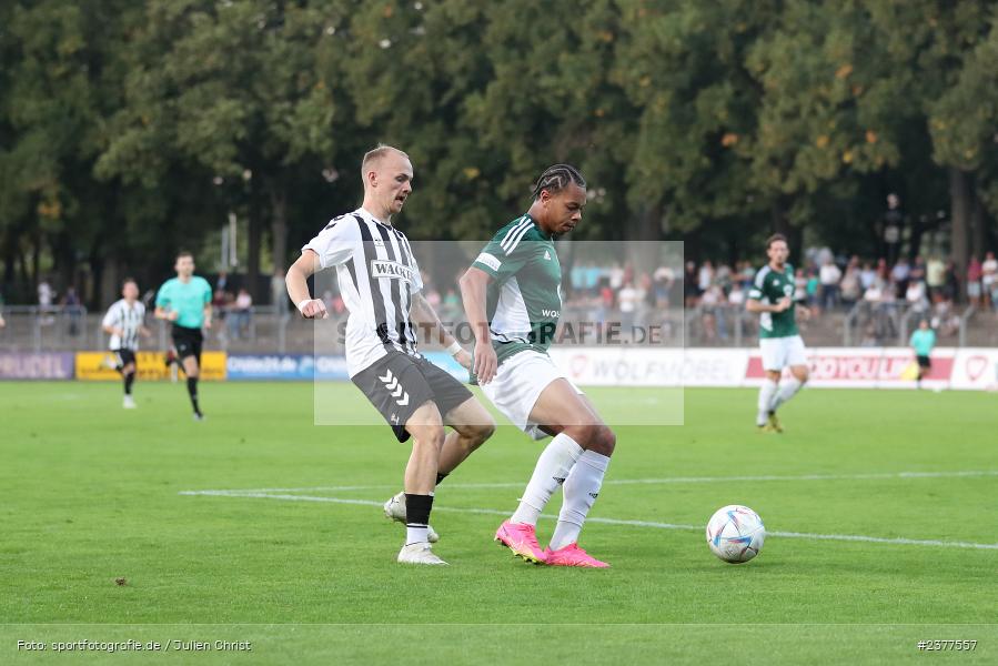 Dominik Ngatie, Willy-Sachs-Stadion, Schweinfurt, 08.09.2023, sport, action, bfv, Fussball, Saison 2023/2024, 9. Spieltag, Regionalliga Bayern, SVW, FCS, SV Wacker Burghausen, 1. FC Schweinfurt 1905 - Bild-ID: 2377557