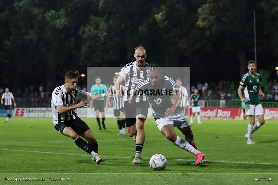 Dominik Ngatie, Willy-Sachs-Stadion, Schweinfurt, 08.09.2023, sport, action, bfv, Fussball, Saison 2023/2024, 9. Spieltag, Regionalliga Bayern, SVW, FCS, SV Wacker Burghausen, 1. FC Schweinfurt 1905 - Bild-ID: 2377580